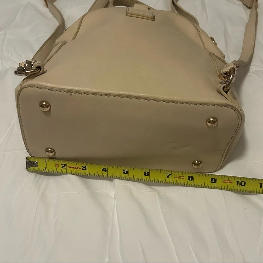 Floral Embellished Cream Boho Mini Backpack - Picture 14 of 16